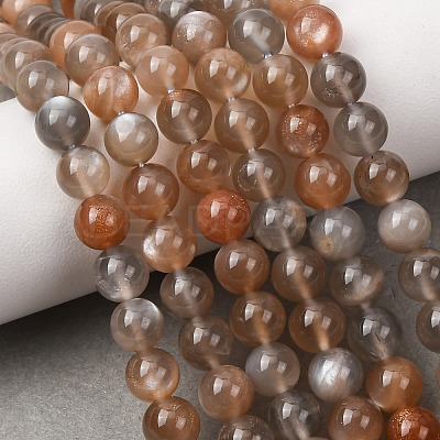 Grade AA Natural Multi-Moonstone Bead Strands G-M296-01-6mm-1