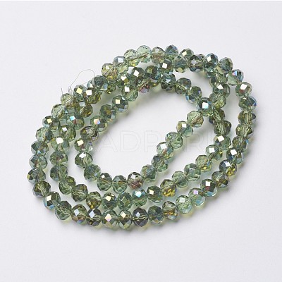 Electroplate Transparent Glass Beads Strands EGLA-A034-T6mm-S11-1