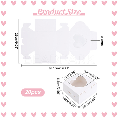 Square Kraft Paper Muffin Storage Gift Boxes CON-WH0095-95A-1