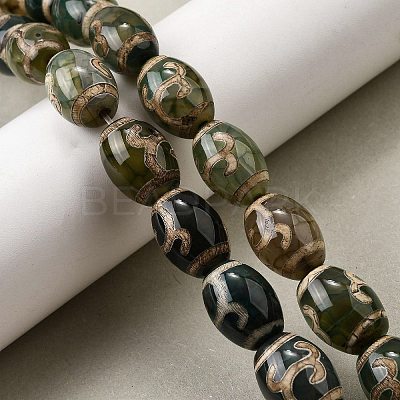 Tibetan Style dZi Beads Strands G-S389-A06-1