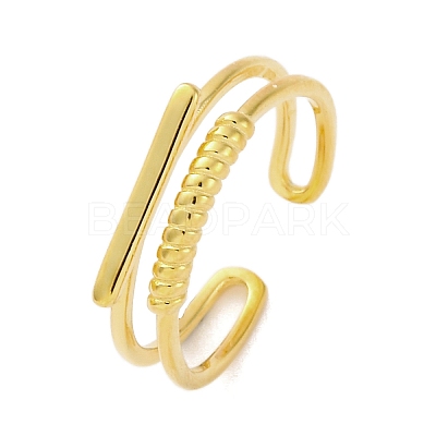 925 Sterling Silver Cuff Rings for Women RJEW-U046-02G-1