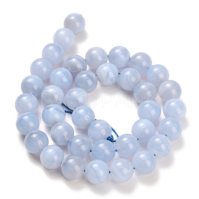 Natural Blue Lace Agate Beads Strands G-L634-B02-10mm-1