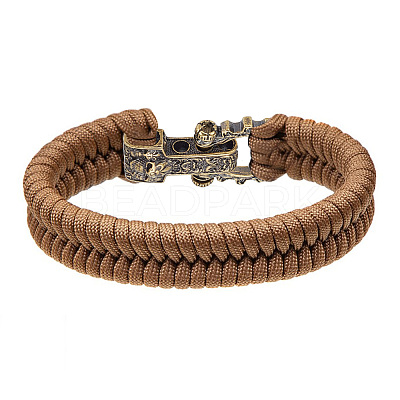 1Pc Tibetan Style Brass Shackle Clasps KK-NB0003-68-1