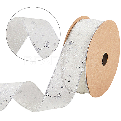 20 Yards Polyester Printed Grosgrain Ribbon OCOR-WH20005-32B-01-1