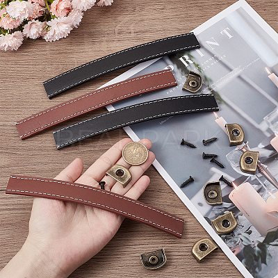 4 Sets 2 Colors PU Leather Drawer Handles DIY-GF0006-73-1