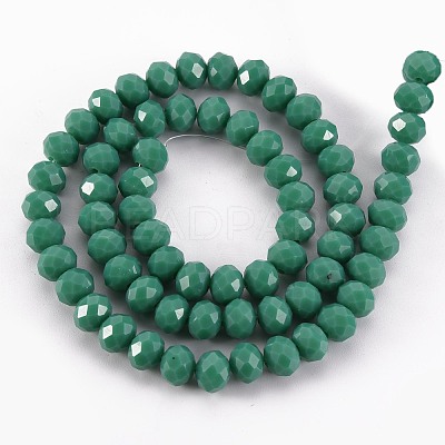Opaque Solid Color Glass Beads Strands X-EGLA-A034-P8mm-D19-1