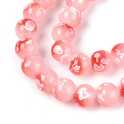 Baking Paint Glass Beads X1-DGLA-N015-8mm-03-1