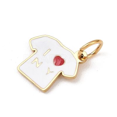 304 Stainless Steel Enamel Pendants STAS-I365-05G-02-1