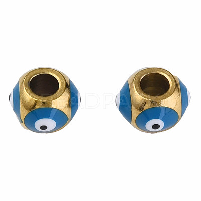 201 Stainless Steel Enamel Beads STAS-N087-59-06G-1