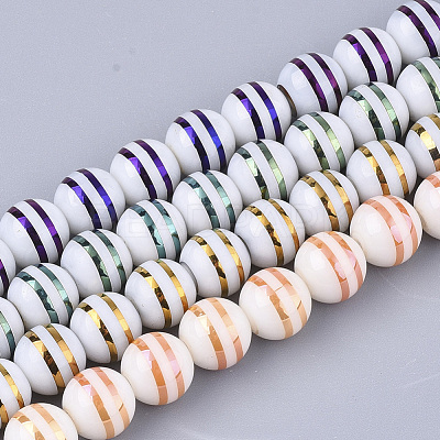 Electroplate Glass Beads Strands EGLA-S177-06A-M-1