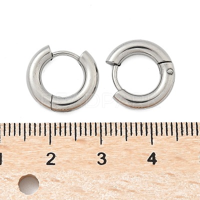 Tarnish Resistant 304 Stainless Steel Huggie Hoop Earrings EJEW-F111-14mm-P-1