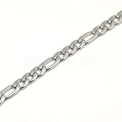 Tarnish Resistant Fashionable 304 Stainless Steel Figaro Chain Necklaces for Men STAS-A028-N016P-1