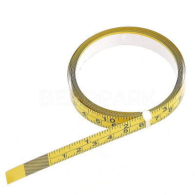 Steel Self-Adhesive Workbench Measuring Tape AJEW-WH0348-10-1
