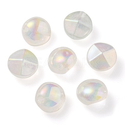 UV Plating Luminous Transparent Acrylic Beads OACR-P010-05E-1