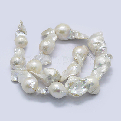 Natural Baroque Pearl Keshi Pearl Beads Strands PEAR-K004-15-1