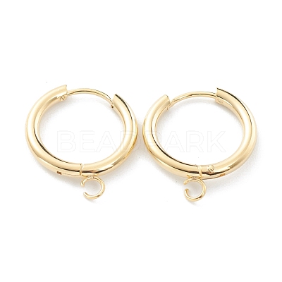 201 Stainless Steel Huggie Hoop Earring Findings STAS-P283-01F-G-1