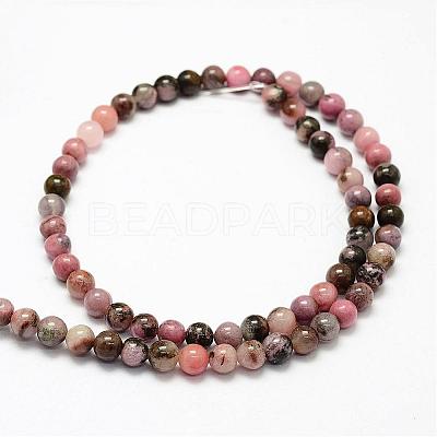 Natural Rhodonite Beads Strands G-F364-01-8mm-1