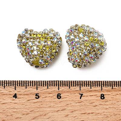 Sparkling Acrylic Heart Beads with Rhinestone Embellishment LS-OACR-NH0001-02A-05-1