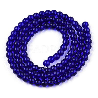 Transparent Glass Beads Strands GLAA-T032-T4mm-15-1