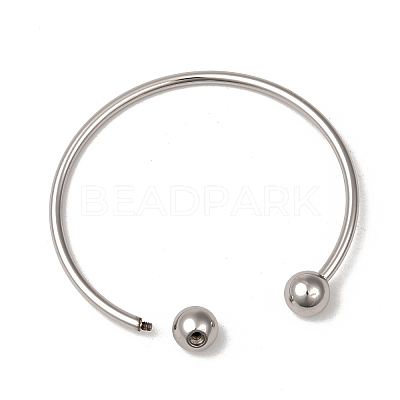 Tarnish Resistant 304 Stainless Steel European Style Bangles Making PPJ-G001-04P-1
