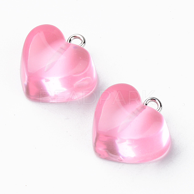 Transparent Resin Pendants RESI-R429-30C-1