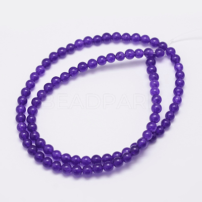 Natural Malaysia Jade Bead Strands G-A146-4mm-A01-1