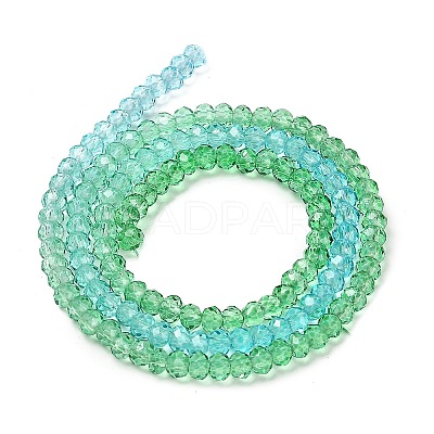Transparent Painted Glass Beads Strands X1-DGLA-A034-T2mm-A17-1