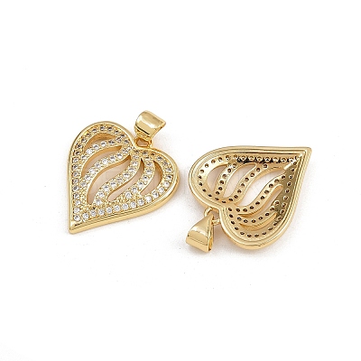 Brass Micro Pave Cubic Zirconia Pendants ZIRC-I367-07G-18-1