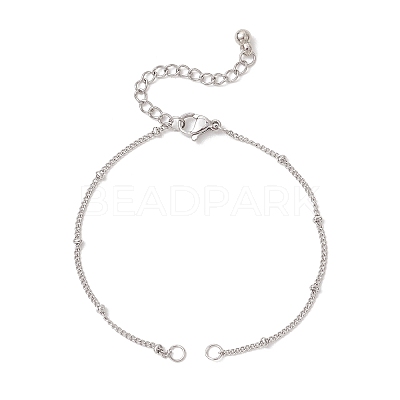 304 Stainless Steel Satellite Chain Bracelet Making AJEW-JB01578-02-1