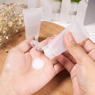 20ml Matte PE Plastic Refillable Flip Top Cap Bottles LS-MRMJ-WH0024-01A-1
