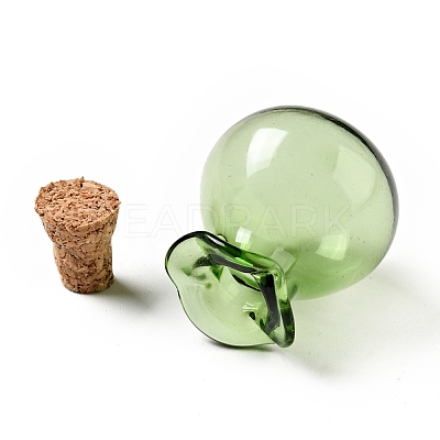 Lucky Bag Shape Glass Cork Bottles Ornament AJEW-A039-02G-1