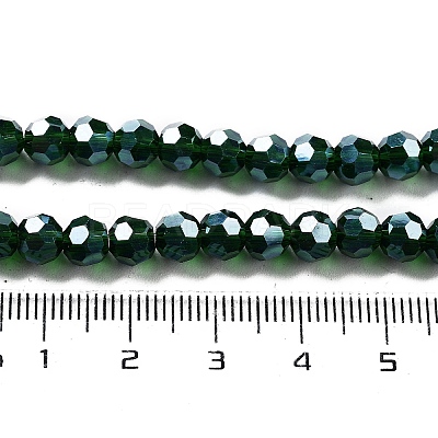 Electroplate Transparent Glass Beads Strands EGLA-A035-T6mm-A10-1