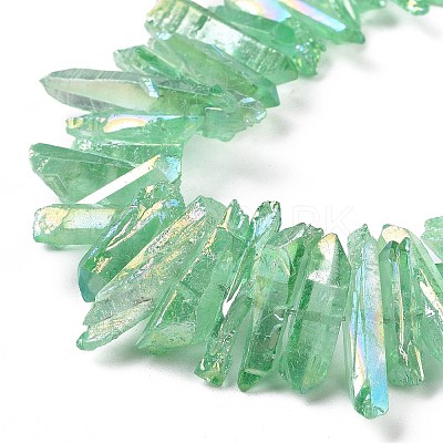 Natural Quartz Crystal Points Beads Strands G-K181-B32-1
