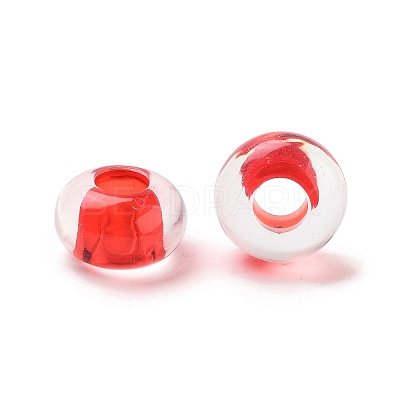 Transparent Acrylic European Beads TACR-P009-C01-1