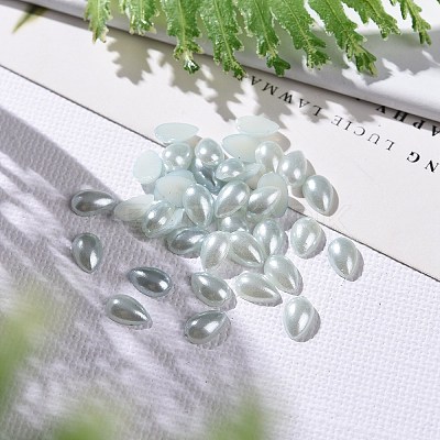 ABS Plastic Imitation Pearl Cabochons SACR-R749-6x4mm-Z12-1