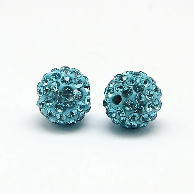 Polymer Clay Rhinestone Beads X-RB-A053-6mm-03-1