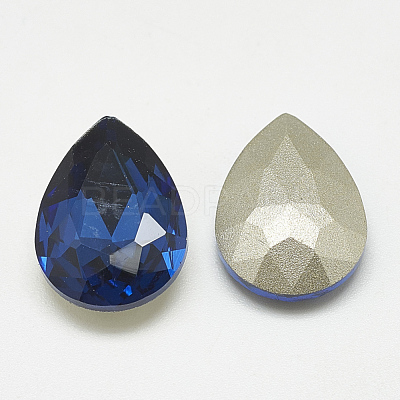 Pointed Back Glass Rhinestone Cabochons RGLA-T081-10x14mm-13-1