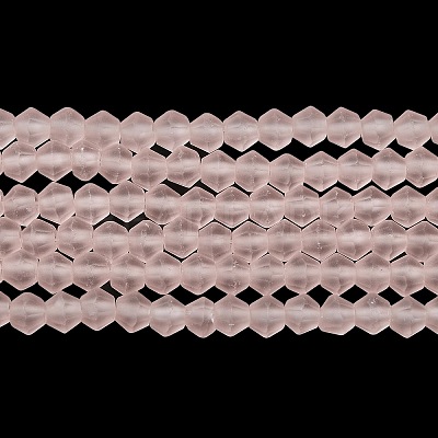Imitate Austrian Crystal Frosted Glass Beads Strands GLAA-F029-TM4mm-B26-1