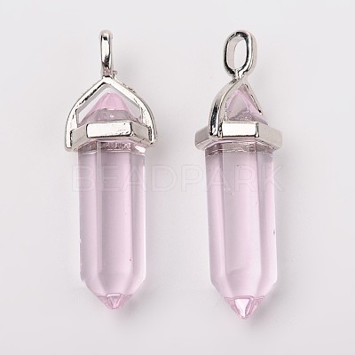 Bullet Glass Pointed Pendants G-F295-02G-1