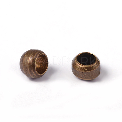 Brass Crimp End Beads X-E002-NFAB-1