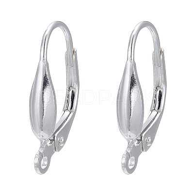 925 Sterling Silver Leverback Hoop Earrings Findings STER-A002-236-1