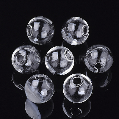 Round Handmade Blown Glass Globe Ball Bottles BLOW-R002-18mm-01-1