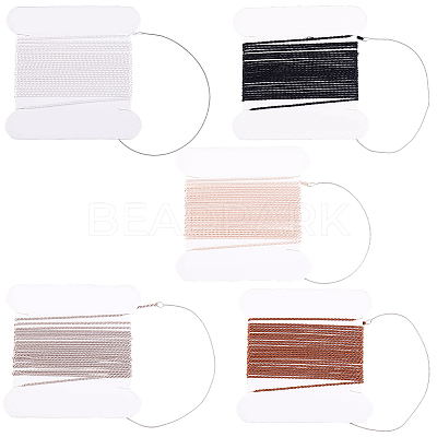 10Pcs 5 Colors Pure Silk Cord OCOR-BBC0001-02-1