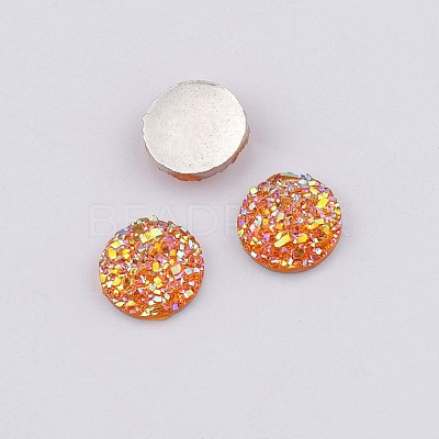 Druzy Resin Cabochons LS-RESI-WH0026-03A-07-1