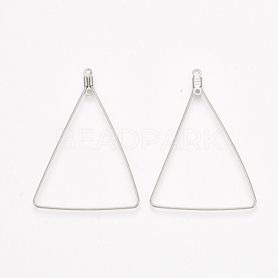 Tarnish Resistant 304 Stainless Steel Wire Pendants STAS-S103-12-1