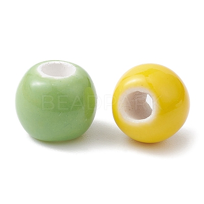 30Pcs 5 Colors Handmade Porcelain Beads PORC-YW0001-03-1