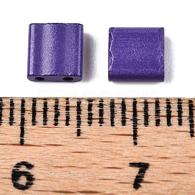 2-Hole Baking Paint Glass Seed Beads SEED-S023-17C-13-1