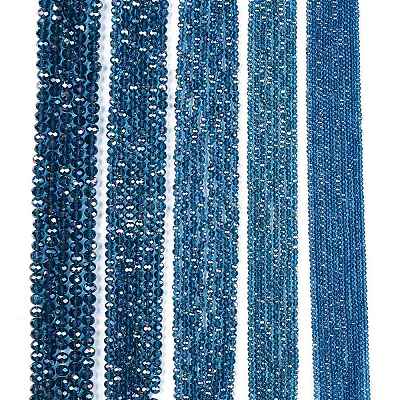Electroplate Glass Beads Strands EGLA-A044-T2mm-B27-1