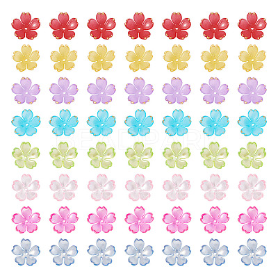 120Pcs 2 Styles Acrylic Bead Caps OACR-TA0004-70-1