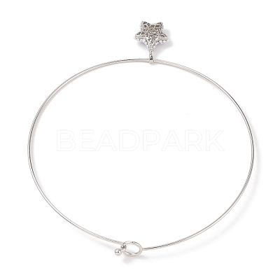 Brass with ABS Imitation Pearl Charm Necklace BJEW-Q350-05B-P-1